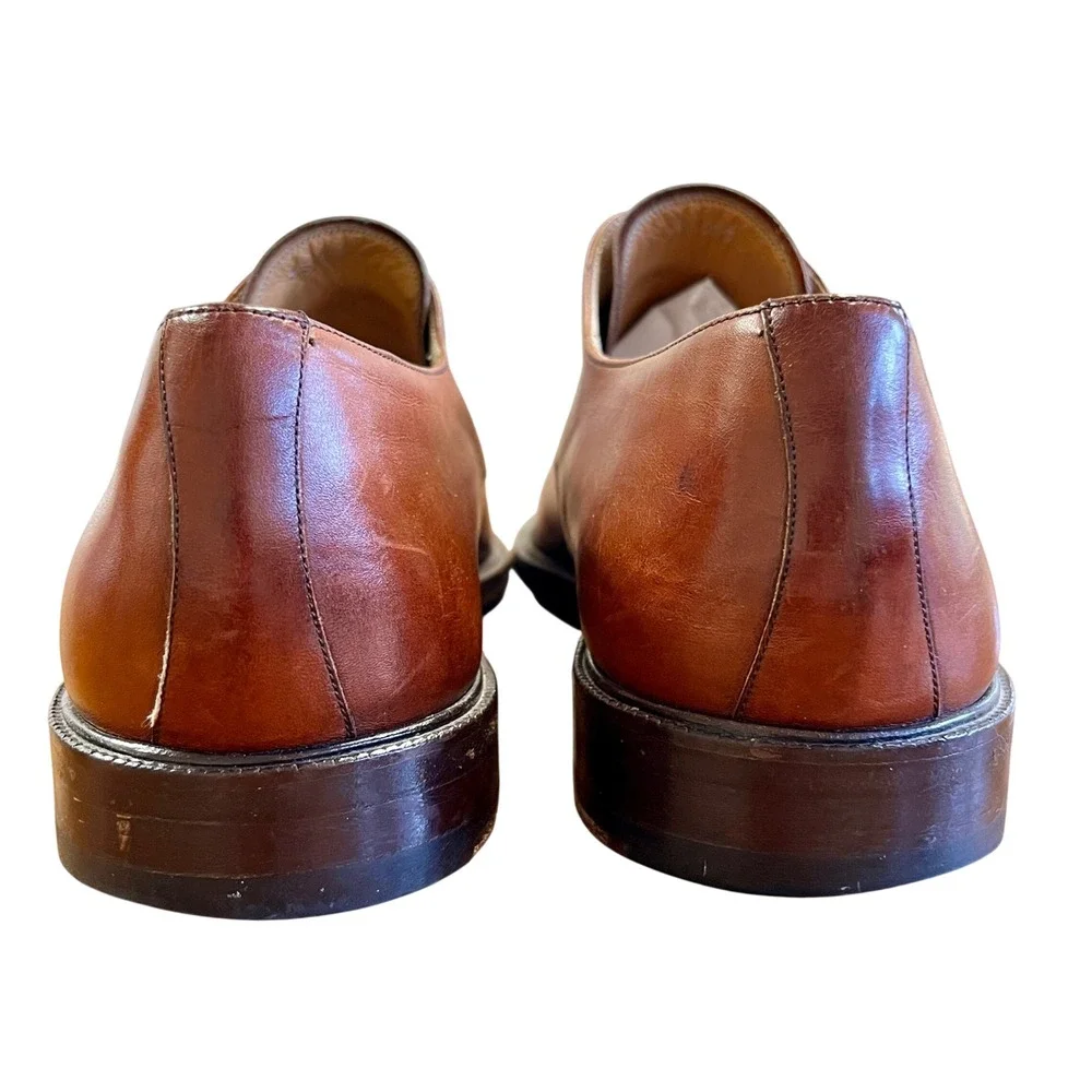 MEZLAN Leather Split Toe Derby Shoes Men Sz 8 Brown Lace Up Dress Classic Office